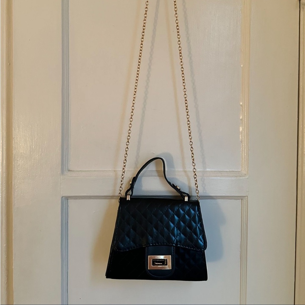 Black and Gold Cross Body Purse
